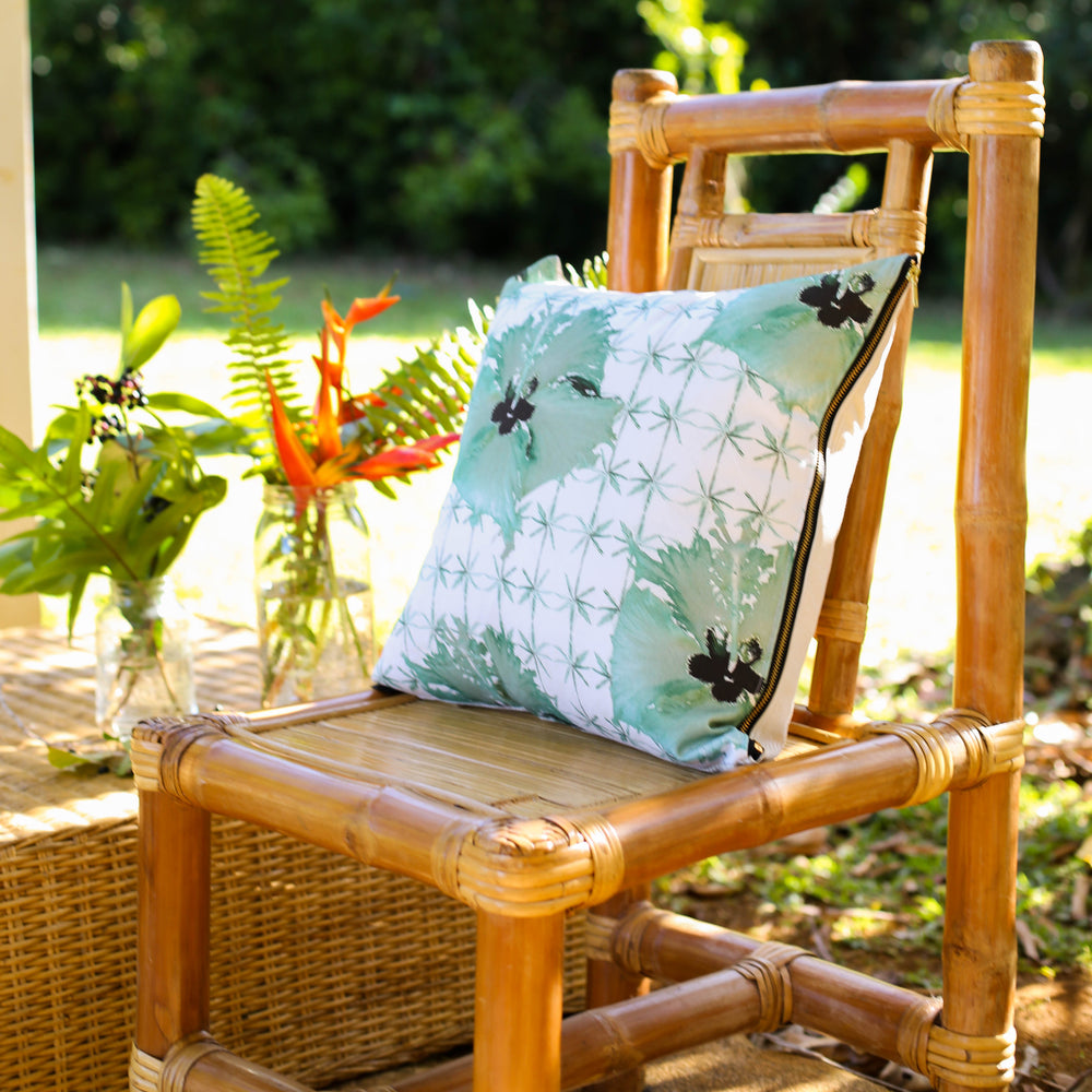 
                  
                    Load image into Gallery viewer, Hibiscus Green decorative cushion_HI-2
                  
                